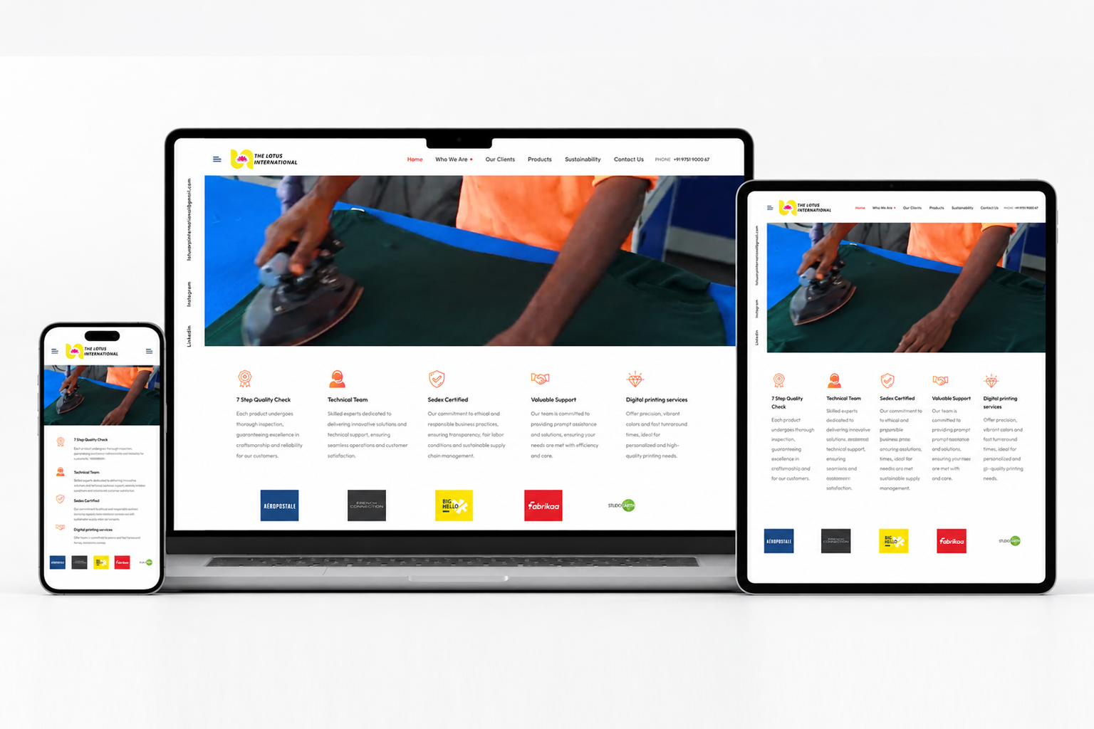 Lotus International Textiles Official website